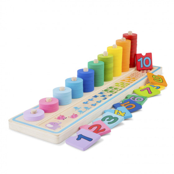 spel leren tellen junior 43 cm hout 66-delig