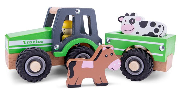 tractor junior 24 cm hout groen 5-delig