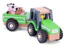 tractor junior 24 cm hout groen 5-delig