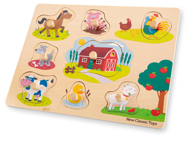 vormenpuzzel boerderij junior hout 9-delig