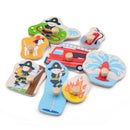 vormenpuzzel brandweer junior hout 9-delig