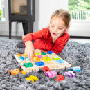 vormenpuzzel Getallen junior hout 25-delig