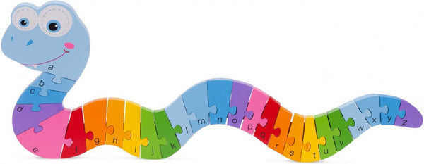 vormenpuzzel Slang Alfabet junior hout 26 stukjes