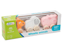 wheelie Farm Animals hout roze/oranje 3-delig