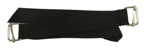 bevestiging riempje met dubbele gesp 13 cm zwart