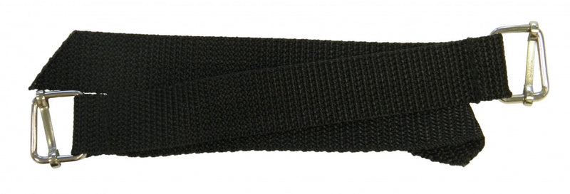 bevestiging riempje met dubbele gesp 13 cm zwart