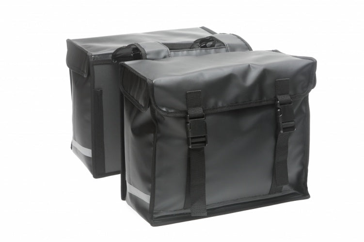 Dubbele fietstas New Looxs Bisonyl 46 liter 39 x 18 x 33 cm (x2) - dull black