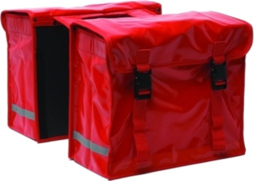 Dubbele fietstas NewLooxs Bisonyl 46 liter 39 x 18 x 33 cm (x2) - rood