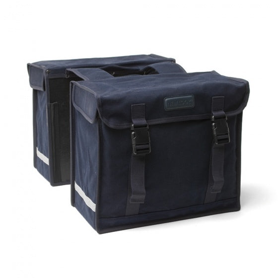 Dubbele fietstas New Looxs Canvas de Luxe 46 liter 39 x 33 x 18 cm (2x)  - zwart