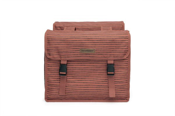 Dubbele fietstas New Looxs Fiori Double 30 liter 37 x 33 x 12,5 cm (x2) - nomi red