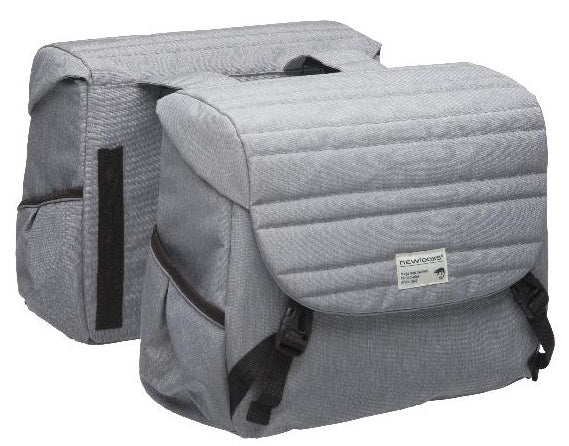 dubbele fietstas Mondi Joy polyester 38 liter grijs