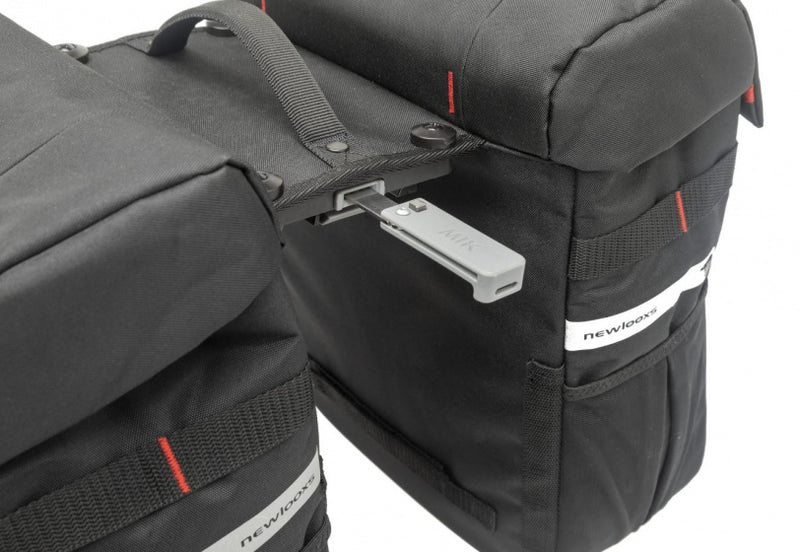 Dubbele fietstas New Looxs Vigo Double MIK 37 liter 31 x 40 x 15 cm (2x) - zwart