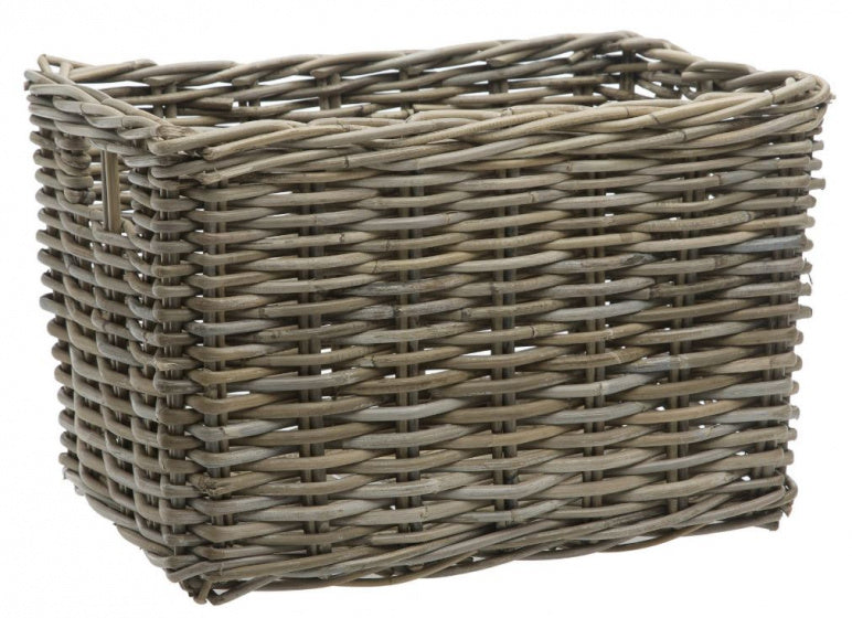 fietmand Brisbane 23 liter 39 x 27 cm rotan grijs
