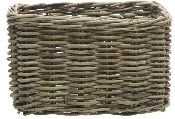 Rotan fietsmand New Looxs Brisbane Medium 23 liter 39 x 27 x 22 cm - grijs