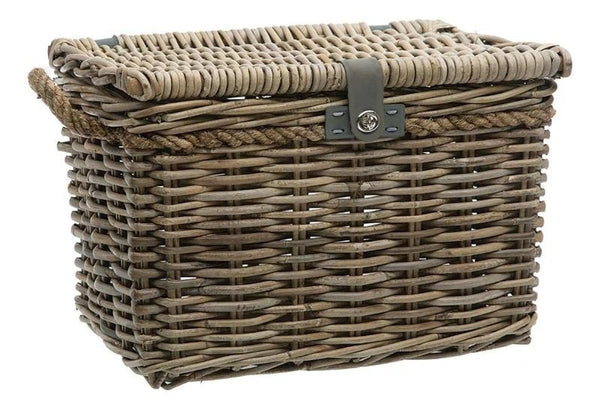 Rotan fietsmand New Looxs Melbourne Large 45 liter 45 x 33 x 31 cm - grijs