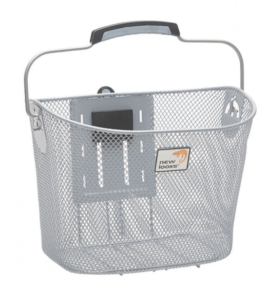 Fietsmand New Looxs Toscane Smartlock 19 liter 34 x 25 x 25 cm - zilver