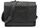 Fietstas New Looxs Fellini 18 liter 40 x 15 x 32 cm - gemaakt van luxe leder - zwart