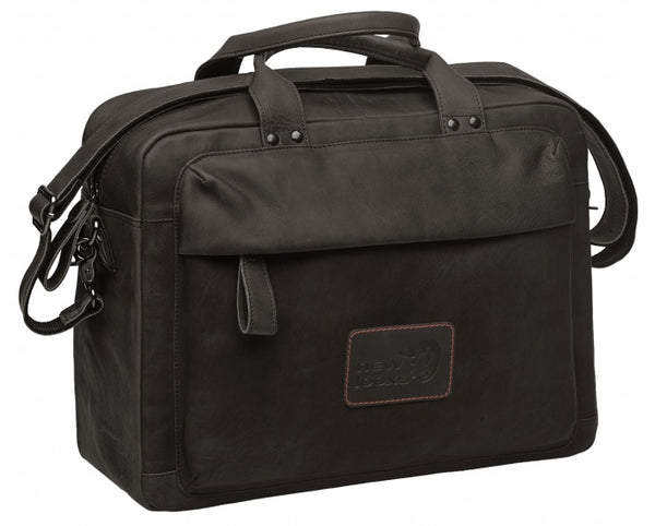 Lederen schoudertas / pakaftas NEW LOOXS Orlando - Brown - 18 liter