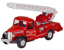 schaalmodel ladderwagen die-cast pullback 13,5 cm rood