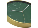 NeXtime NE-3252GN Wandklok - Ø 34 Cm - Glas/ Metaal - Mos Groen - 'Essential Gold'