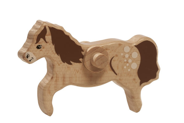 bruin paardje 12 cm hout