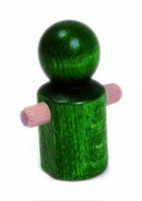groen mannetje 7 cm hout