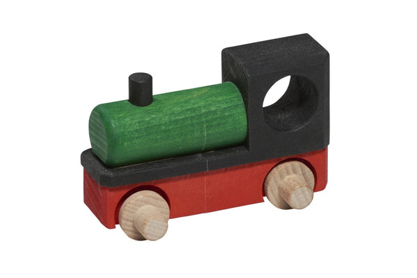 groen treintje 11 cm hout