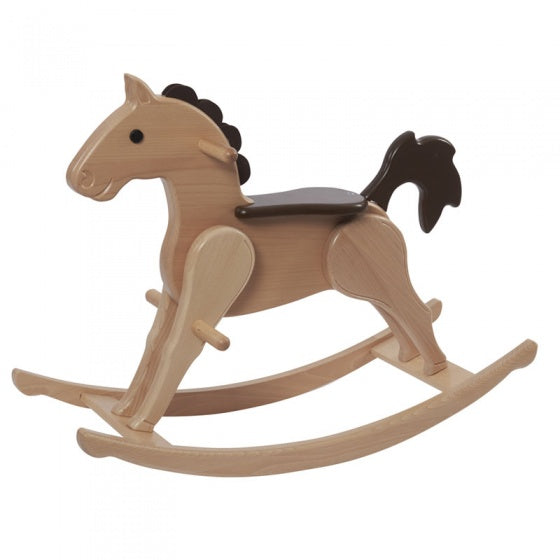 hobbelpaard hout 83 cm bruin
