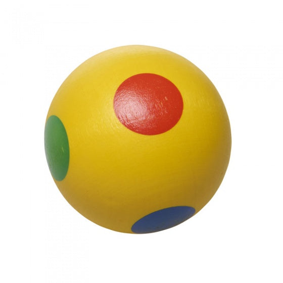 houten knikker 45 mm rond geel