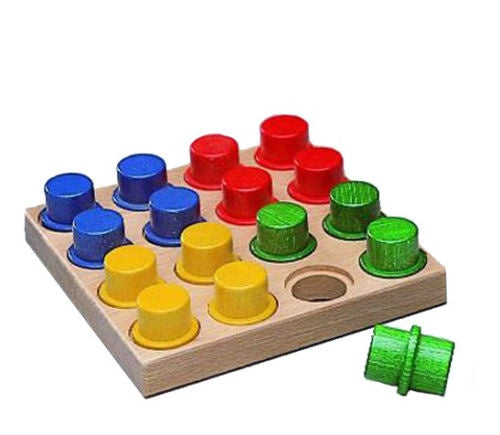 stavenset 17-delig 4 cm multicolor