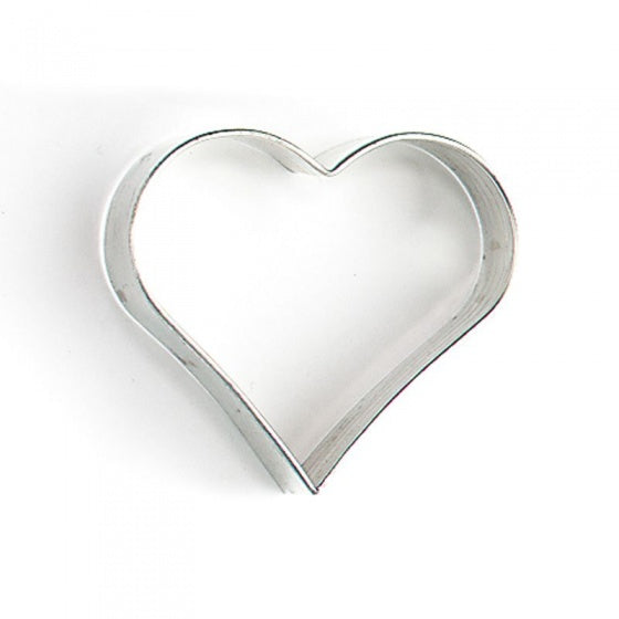 uitsteekvorm hart 5 x 5 x 2 cm blank staal