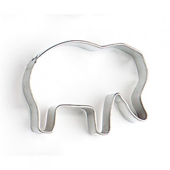 uitsteekvorm olifant 4 x 3 x 1 cm blank staal