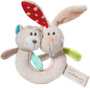 grijper Rabbit Tilli & Bear Taps 12 x 11,5 cm pluche wit
