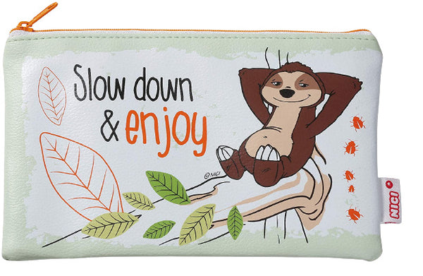 etui Hang Gang junior 20 x 13 cm polyester wit/groen