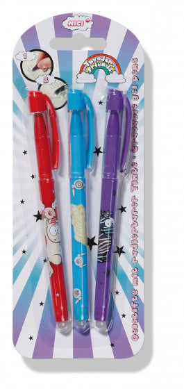 gelpen Theodor & Friends junior roze/turquoise 2 stuks