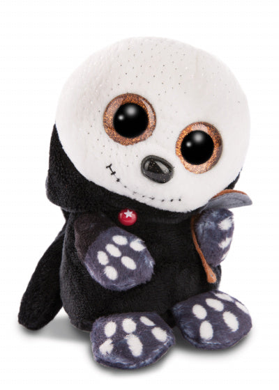 griezelknuffel Glubschis Sanito junior 15 cm zwart/wit