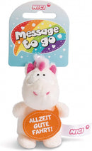 knuffelhanger Goede Rit junior 8 cm polyester wit