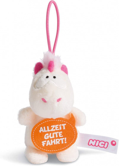 knuffelhanger Goede Rit junior 8 cm polyester wit