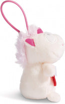 knuffelhanger Kusje junior 8 cm polyester wit