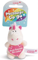 knuffelhanger Vriendin junior 8 cm polyester wit