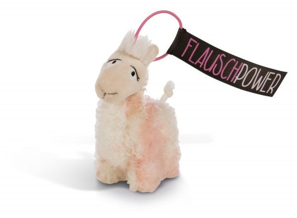 knuffelhanger Lama Flokatina junior 12 cm polyester beige