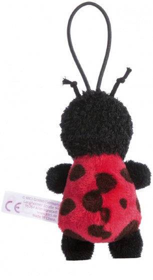 knuffelhanger Bescherm junior 9,5 cm polyester rood