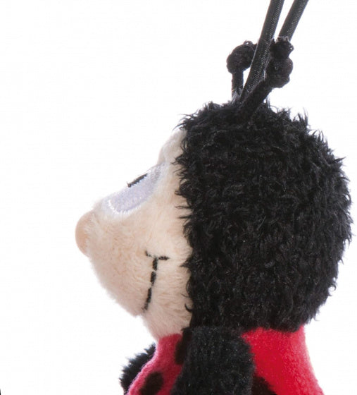 knuffelhanger Bescherm junior 9,5 cm polyester rood
