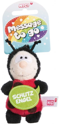 knuffelhanger bescherm engel 9,5 cm junior rood