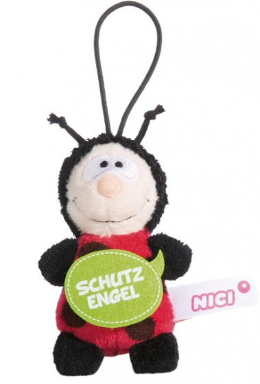 knuffelhanger bescherm engel 9,5 cm junior rood