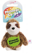 knuffelhanger Luiaard vrienden junior 10 cm polyester bruin