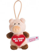 knuffelhanger Varken Altijd junior 9,5 cm polyester roze