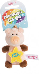 knuffelhanger Varken Rit junior 9,5 cm polyester roze