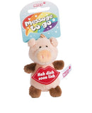 knuffelhanger Varken junior 9,5 cm polyester roze/rood