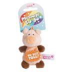 knuffelhanger Varken junior 9,5 cm polyester roze/oranje